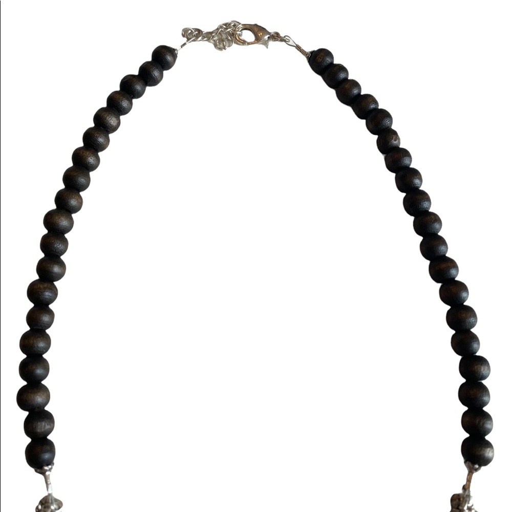Silver and Gold Tone Medallion Necklace - Picture 3 of 4